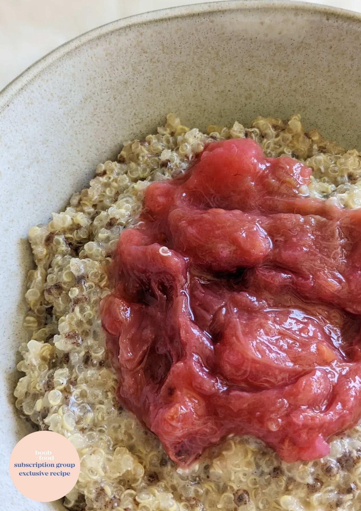Pear and Rhubarb Quinoa Porridge