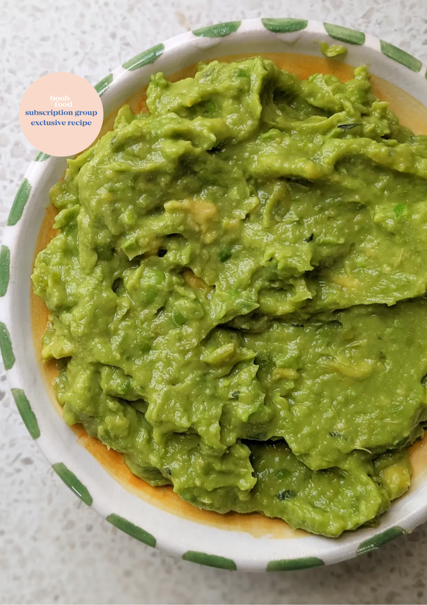 Pea, Avocado and Mint Puree/Dip