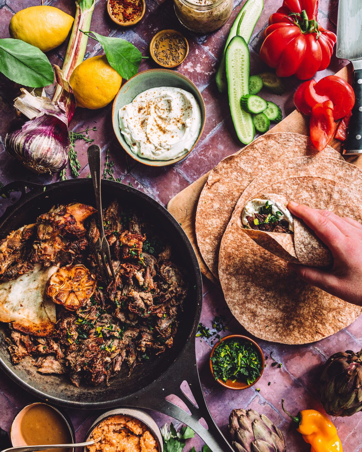 Lamb Shoulder & Extras