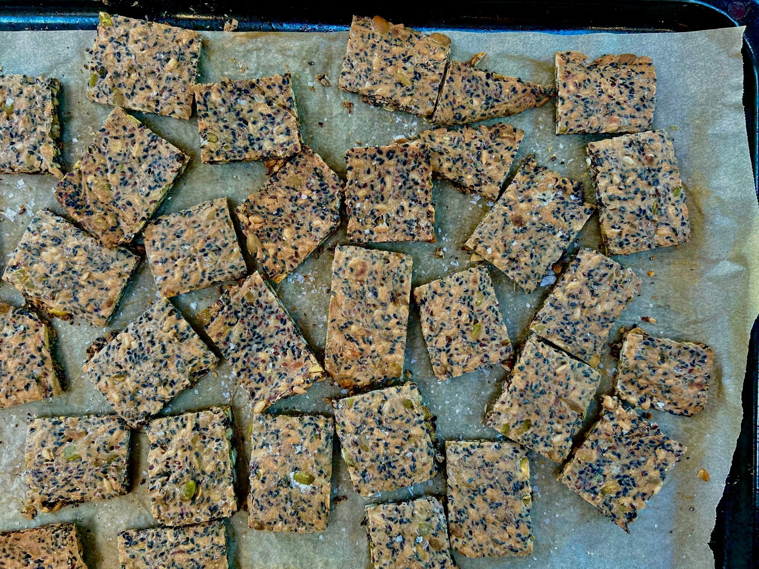 Buckwheat seeded crackers