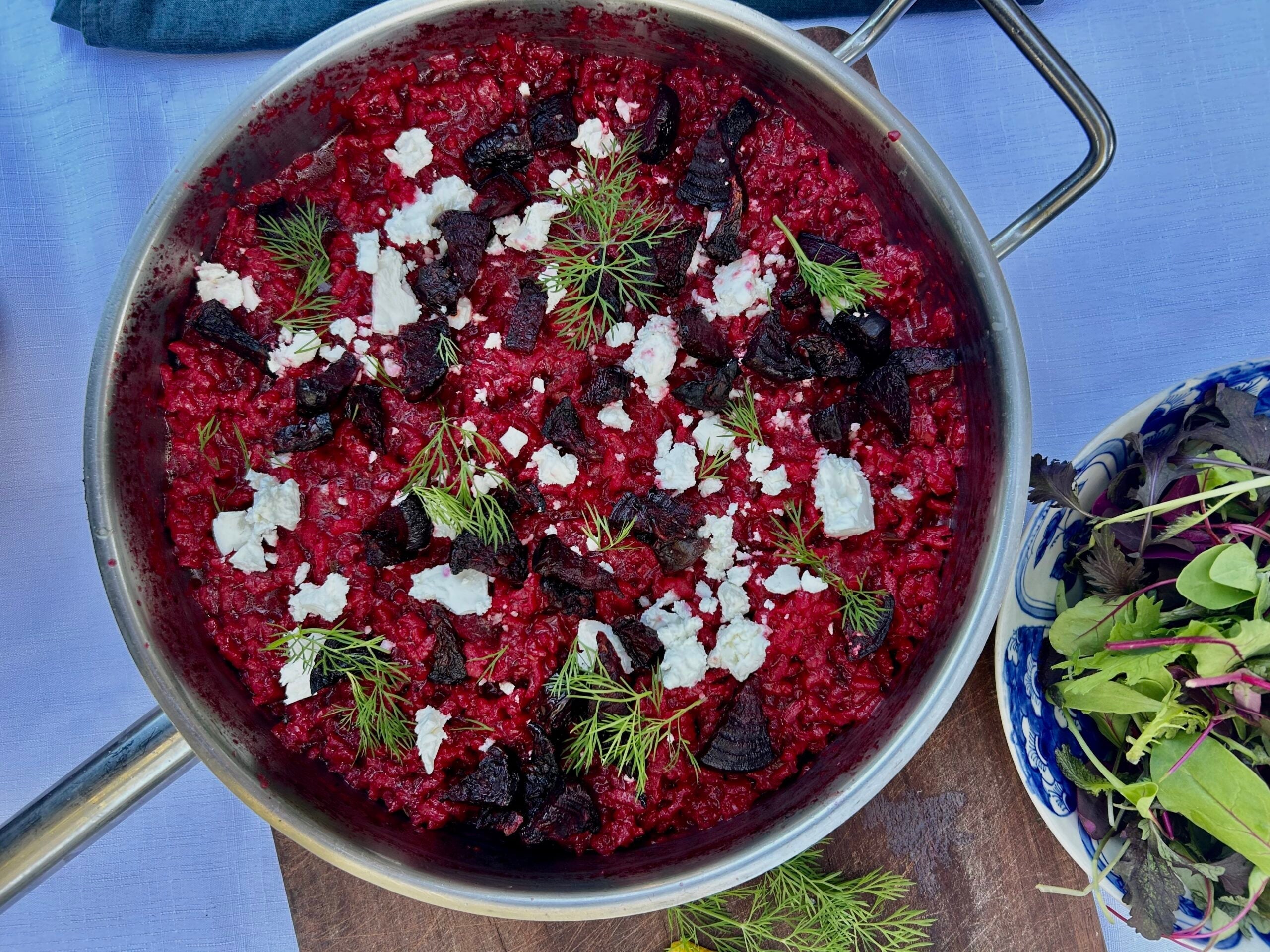Beetroot and feta Risotto