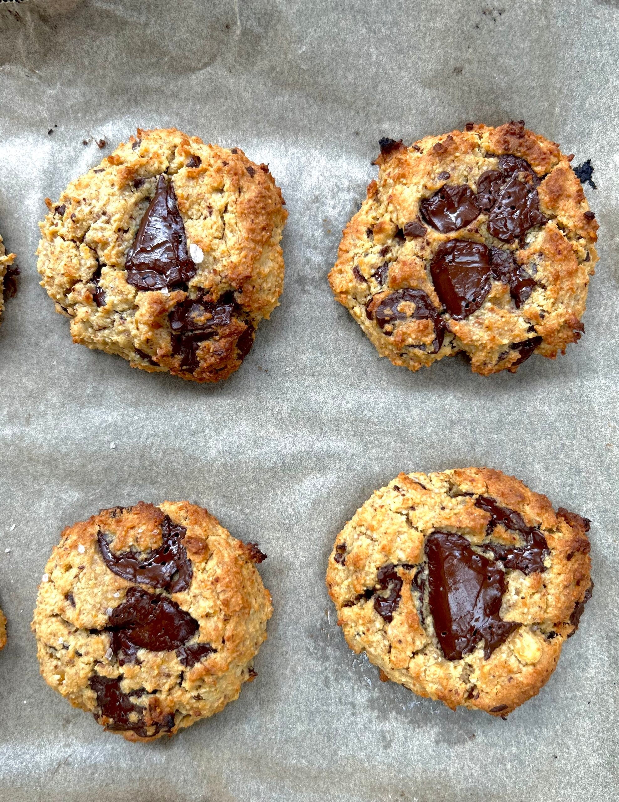 Chickpea, almond and choc chip biscuits