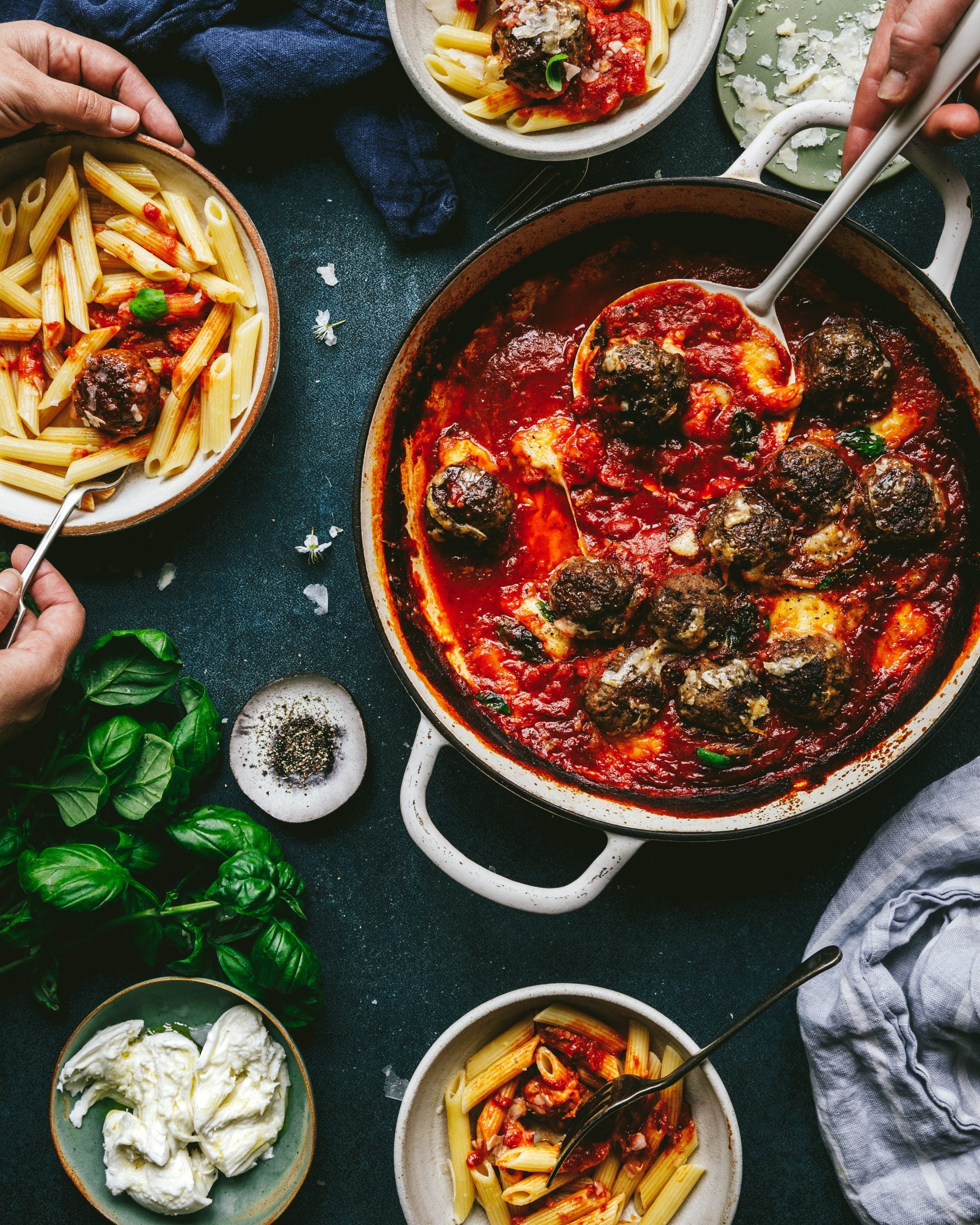 Tray Baked Meatballs & Sauce