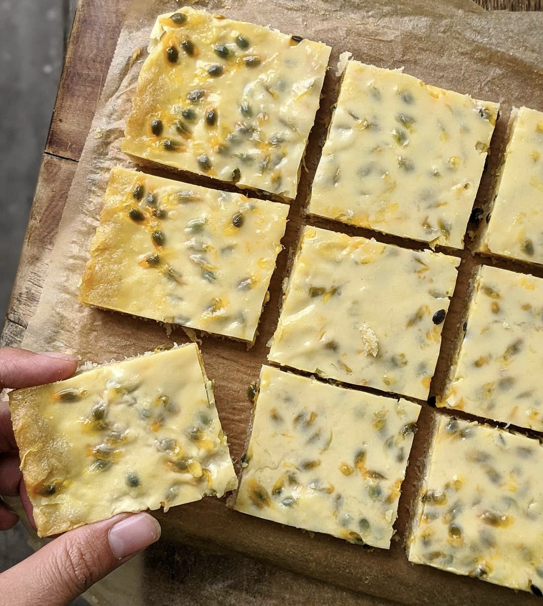 Passionfruit Coconut Slice