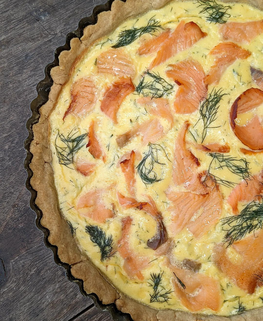 Salmon, Dill and Ricotta Tart