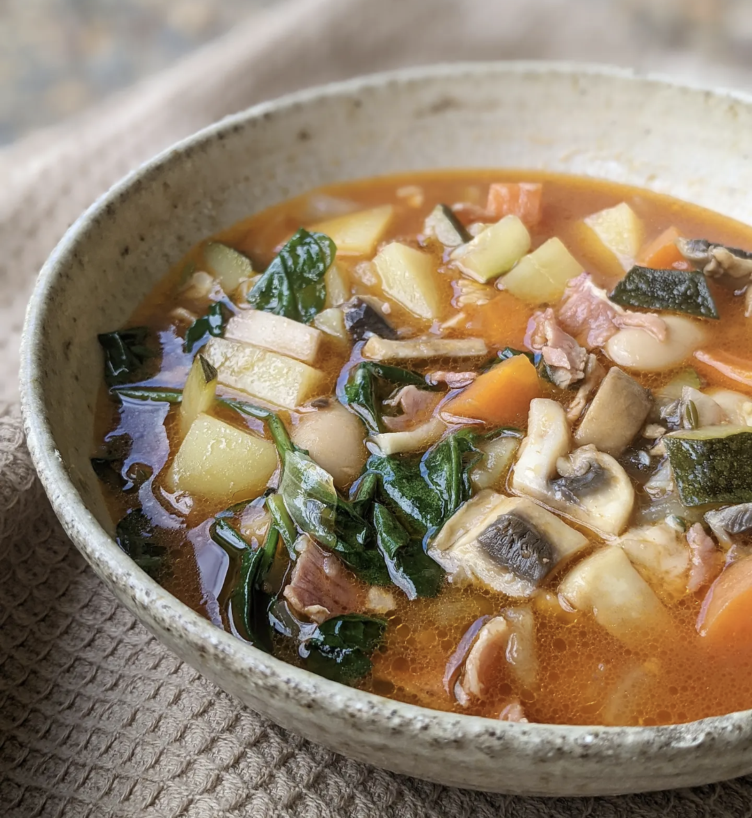 Bacon + Butter Bean Soup