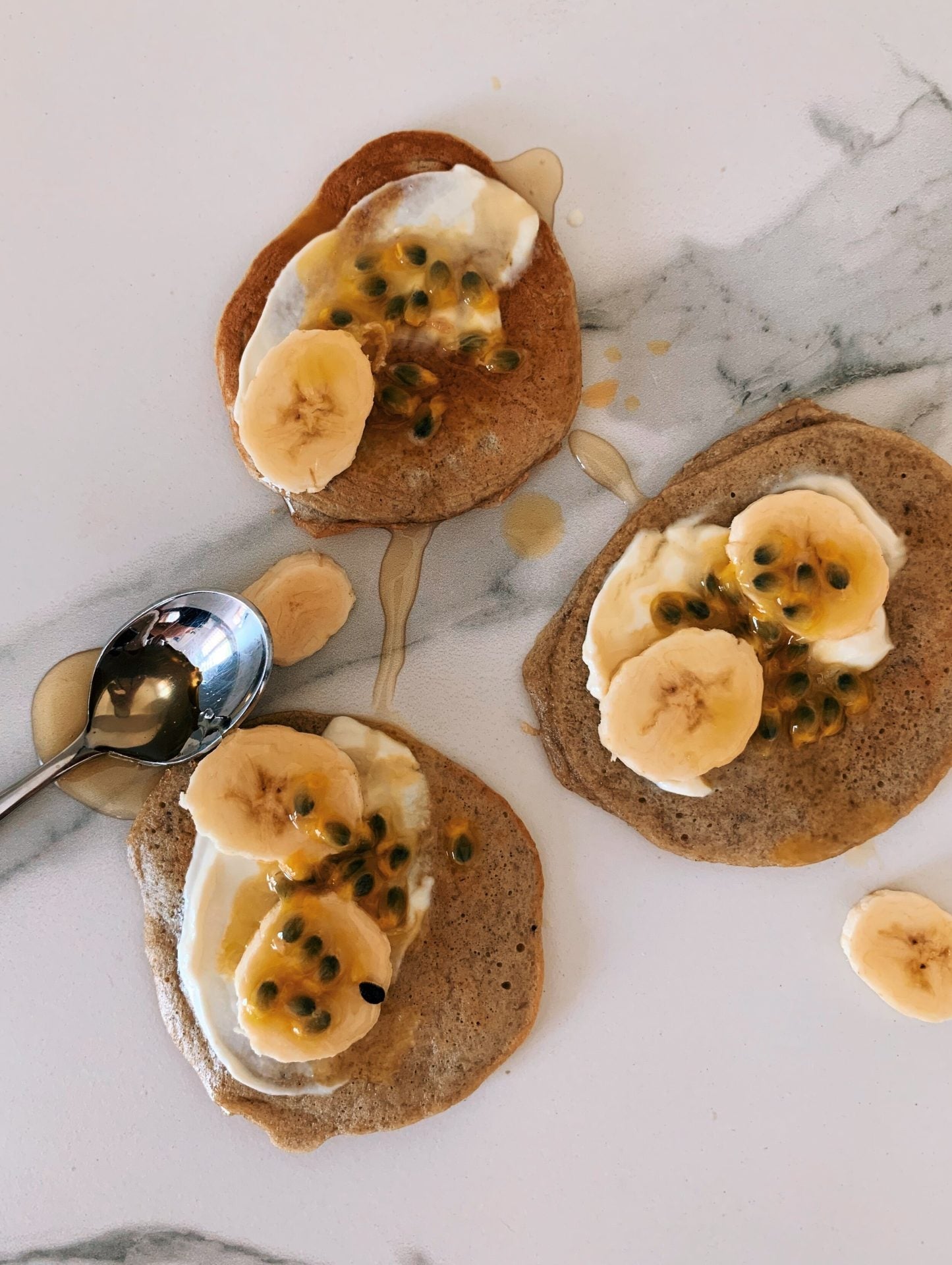 Baby friendly banana pancakes