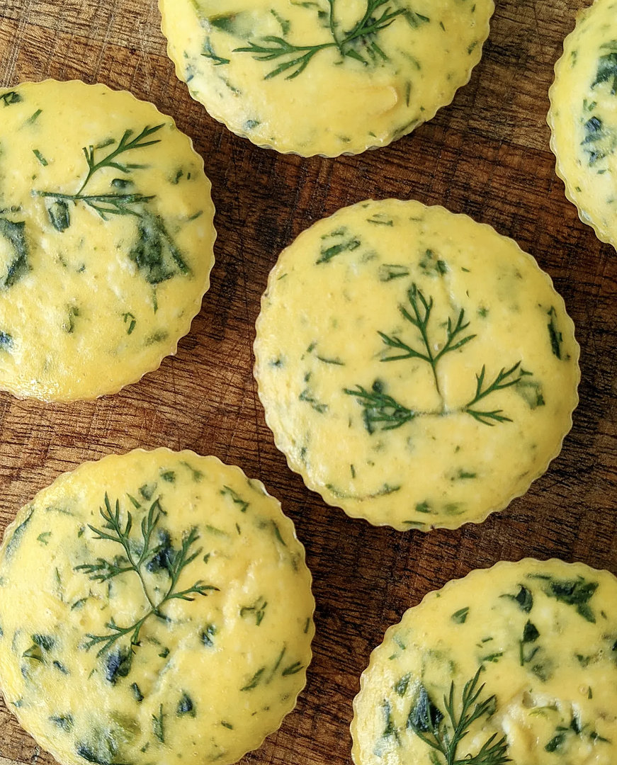 Spinach and Dill High Protein Egg Cups