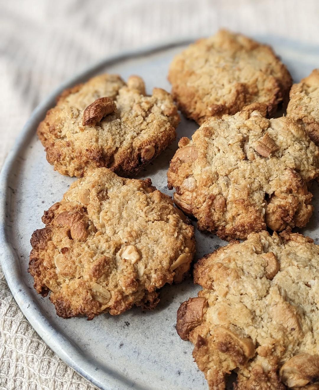 GF Roasted Cashew &amp; Coconut Cookies