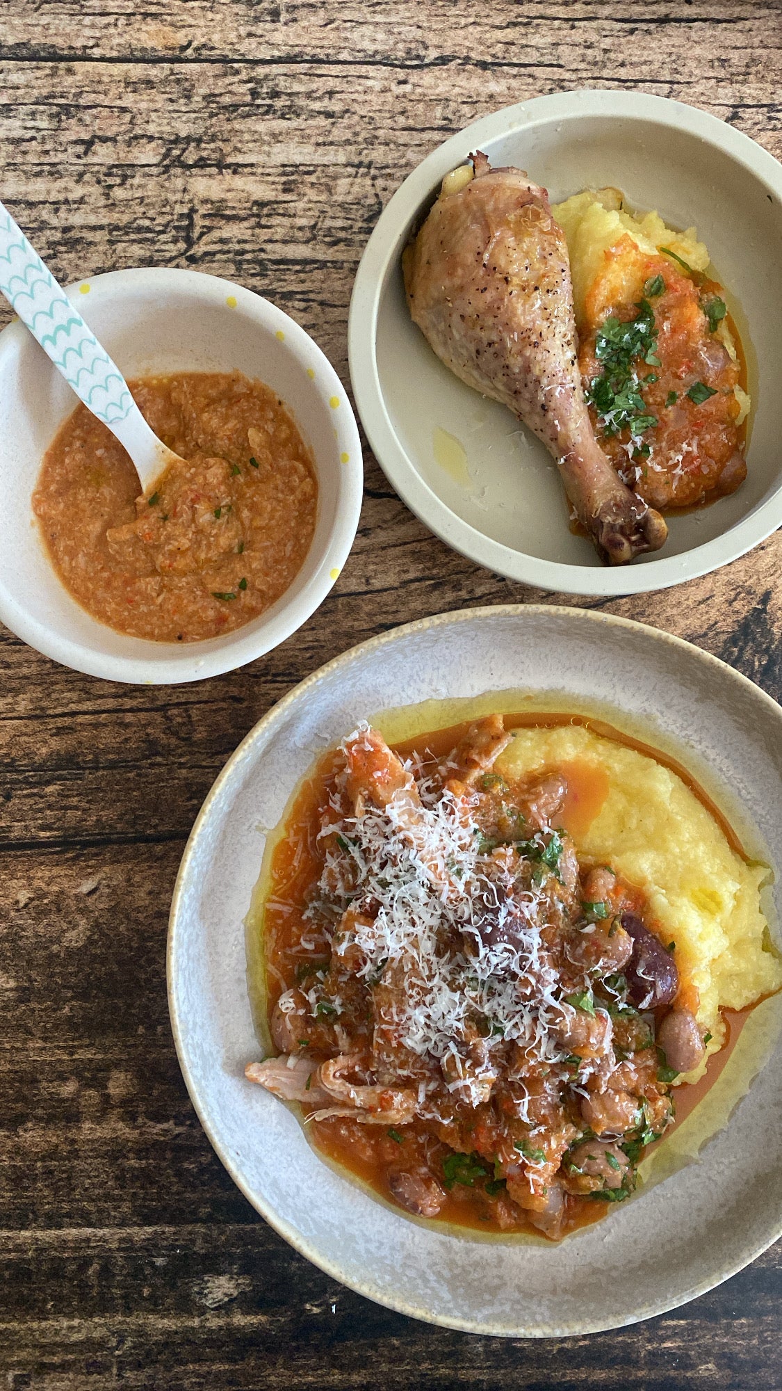 One Tray Chicken &amp; Veggie Bake with Creamy Polenta