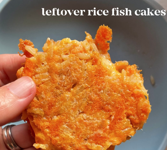 Leftover Rice and Fish Cakes