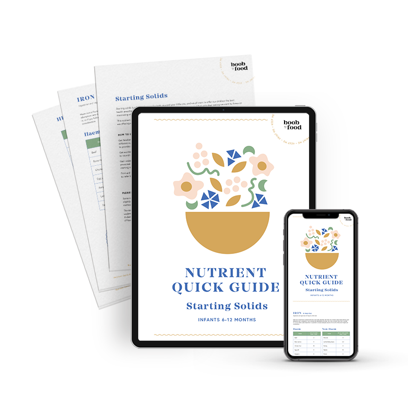 Nutrient Quick Guide 6-12 Month Olds